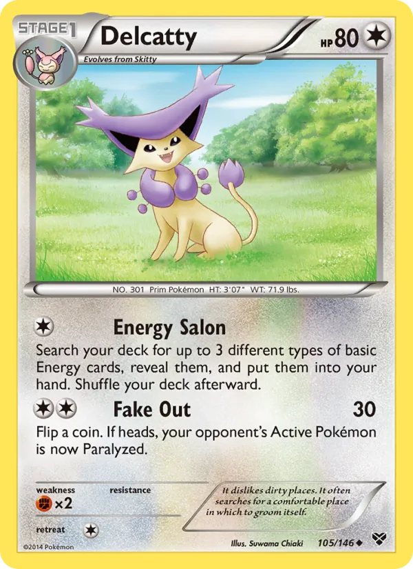 Kaart Delcatty uit XY, nummer 105/146