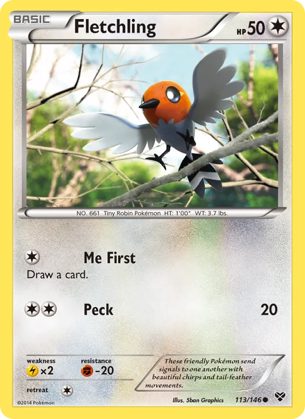 Kaart Fletchling uit XY, nummer 113/146