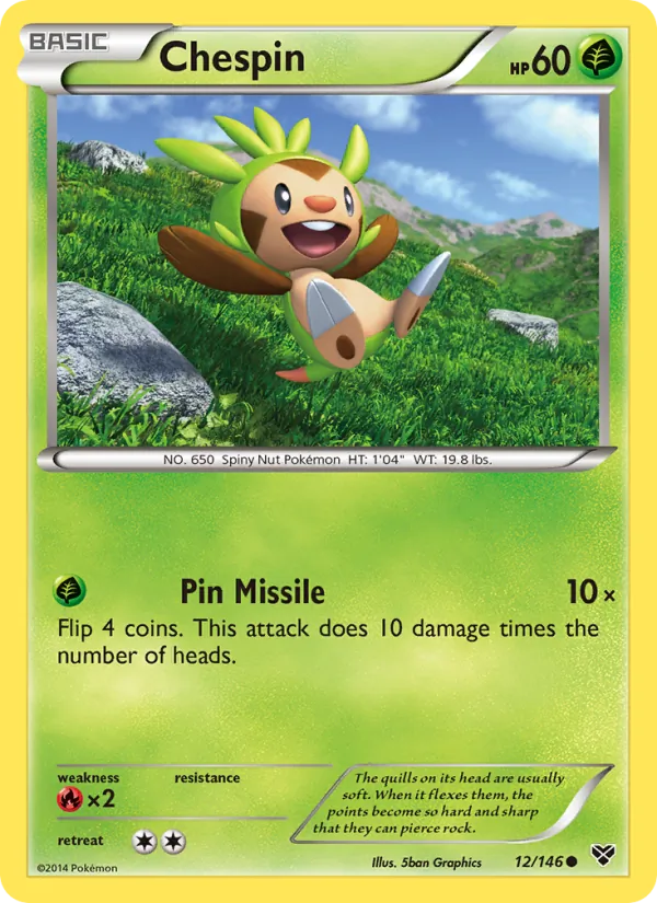 Kartu Chespin dari XY, nomor 12/146