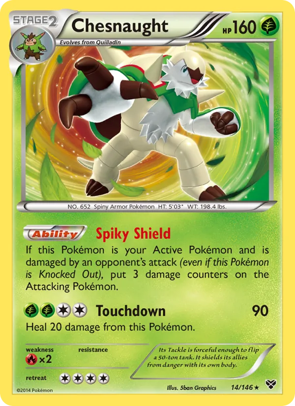 Kartu Chesnaught dari XY, nomor 14/146