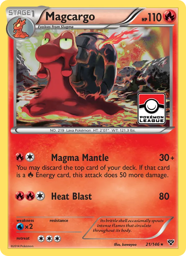 Kaart Magcargo uit XY, nummer 21/146