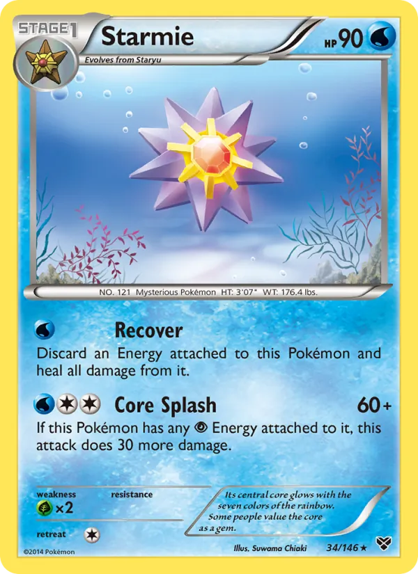 Kartu Starmie dari XY, nomor 34/146