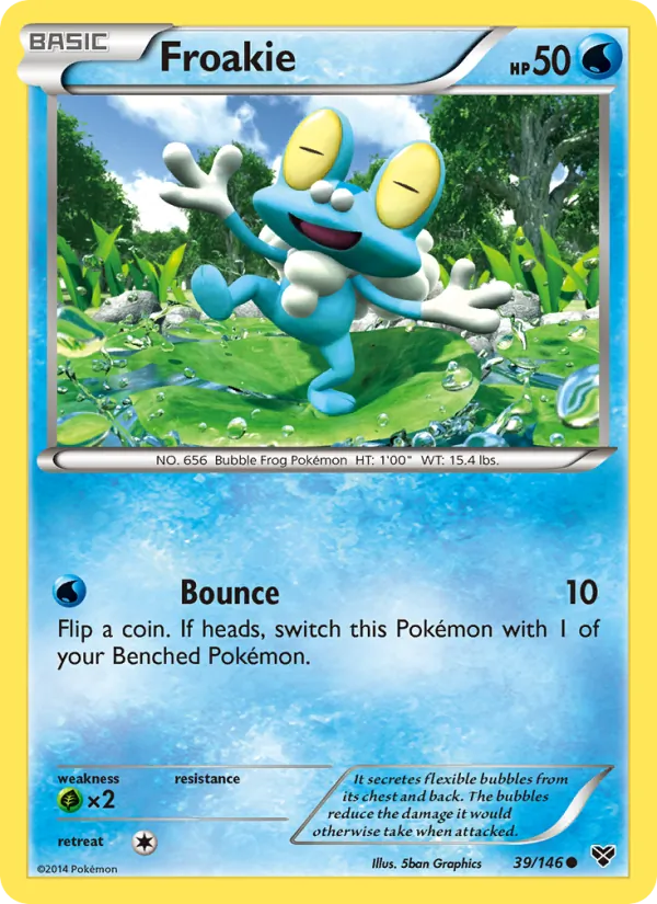 Froakie card from XY, number 39/146