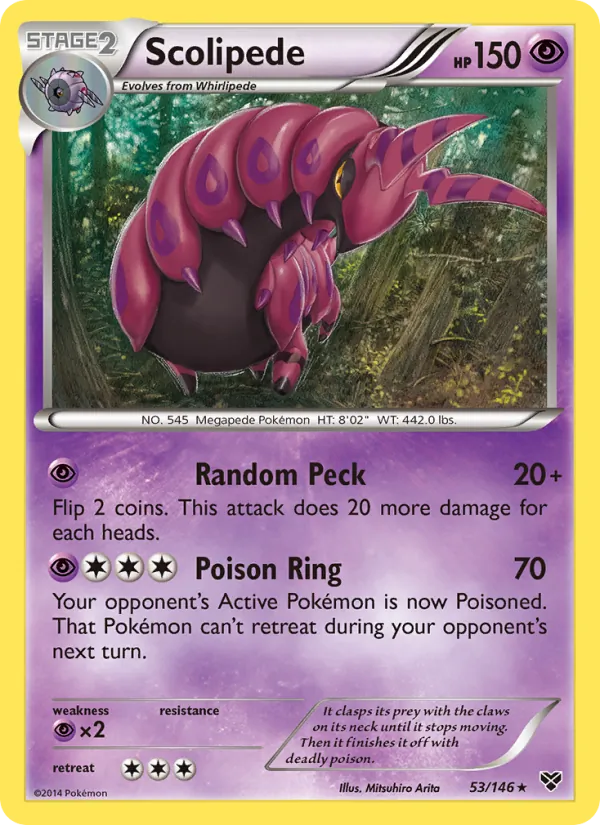 Kartu Scolipede dari XY, nomor 53/146