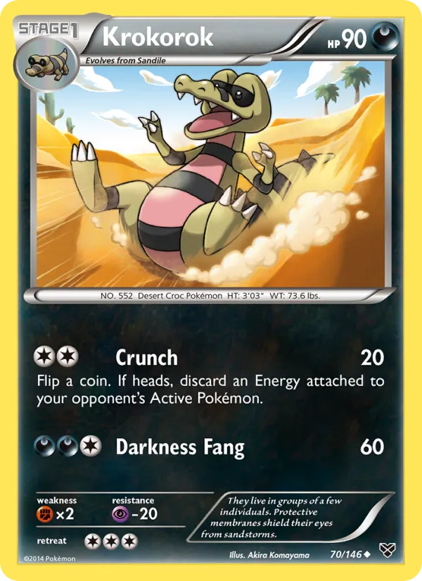 Krokorok card from XY, number 70/146