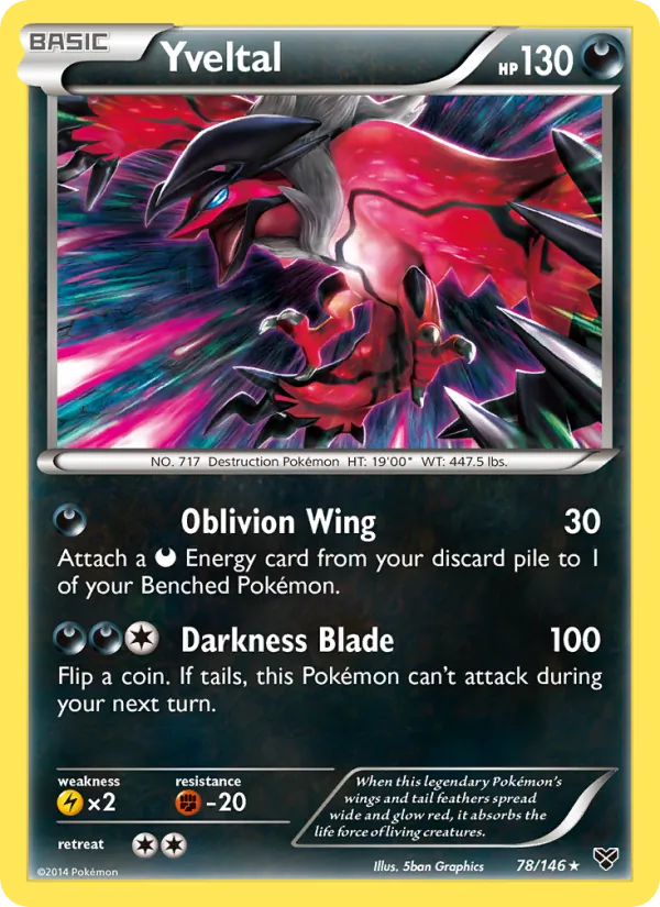 Kartu Yveltal dari XY, nomor 78/146