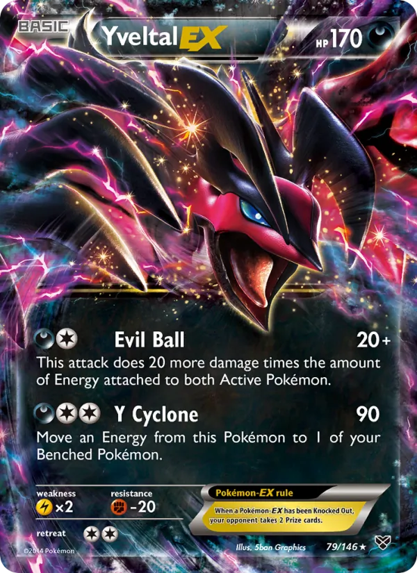 Yveltal EX card from XY, number 79/146