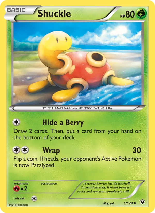 Shuckle card from Fates Collide, number 1/124