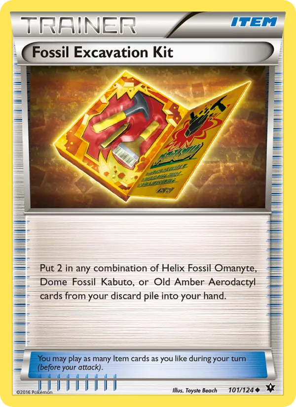 Fossil Excavation Kit card from Fates Collide, number 101/124