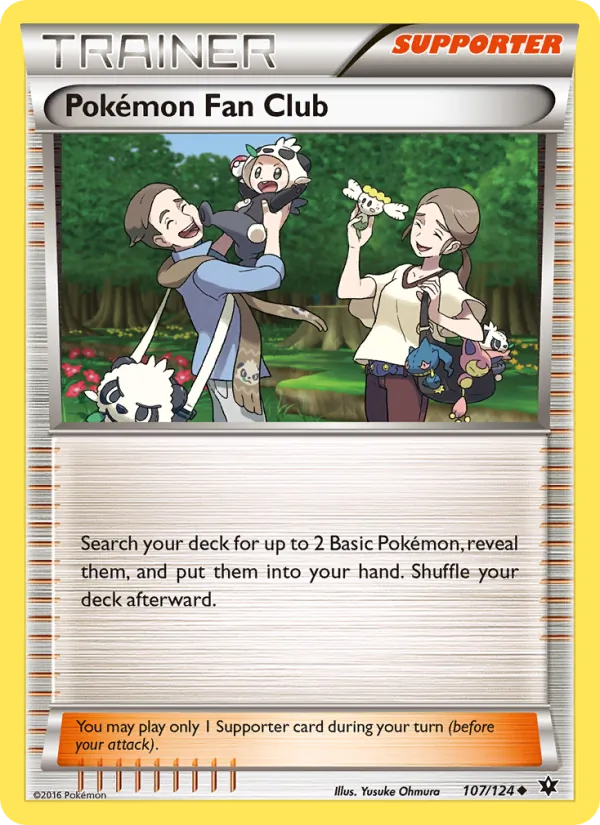 Pokémon Fan Club card from Fates Collide, number 107/124