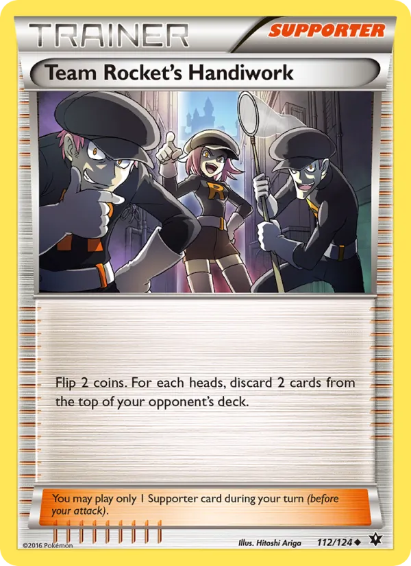 Team Rocket's Handiwork card from Fates Collide, number 112/124
