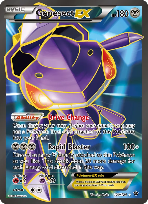 Genesect EX card from Fates Collide, number 120/124