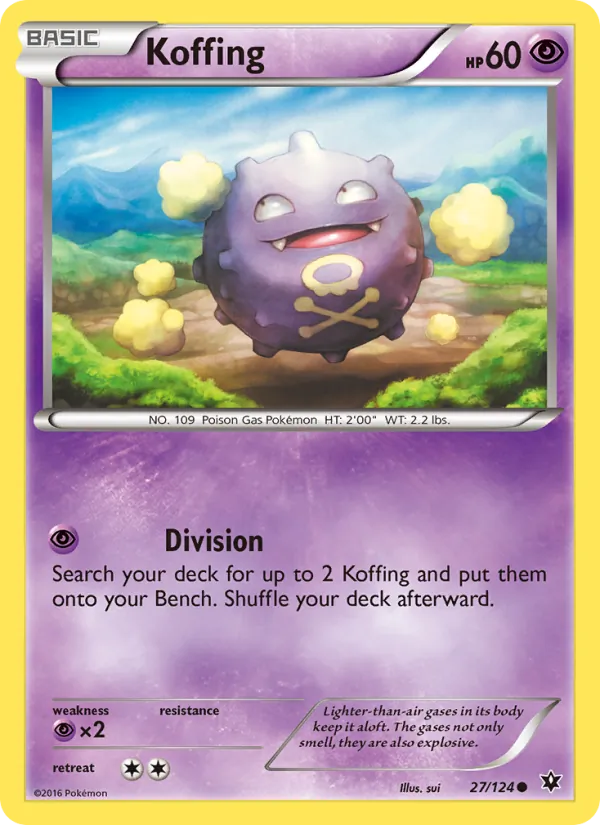 Koffing card from Fates Collide, number 27/124
