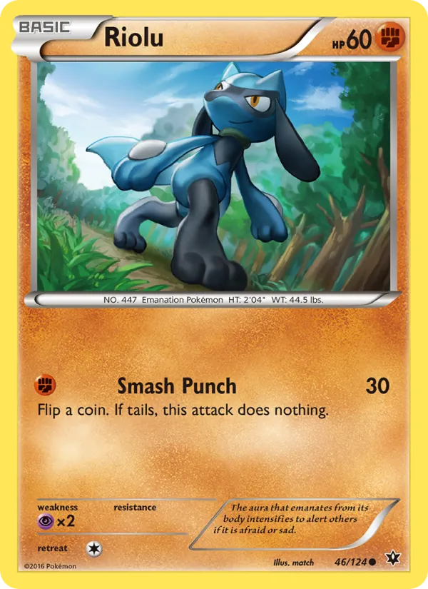 Riolu card from Fates Collide, number 46/124