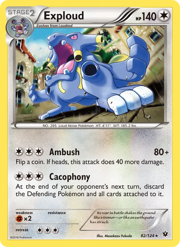 Exploud card from Fates Collide, number 82/124