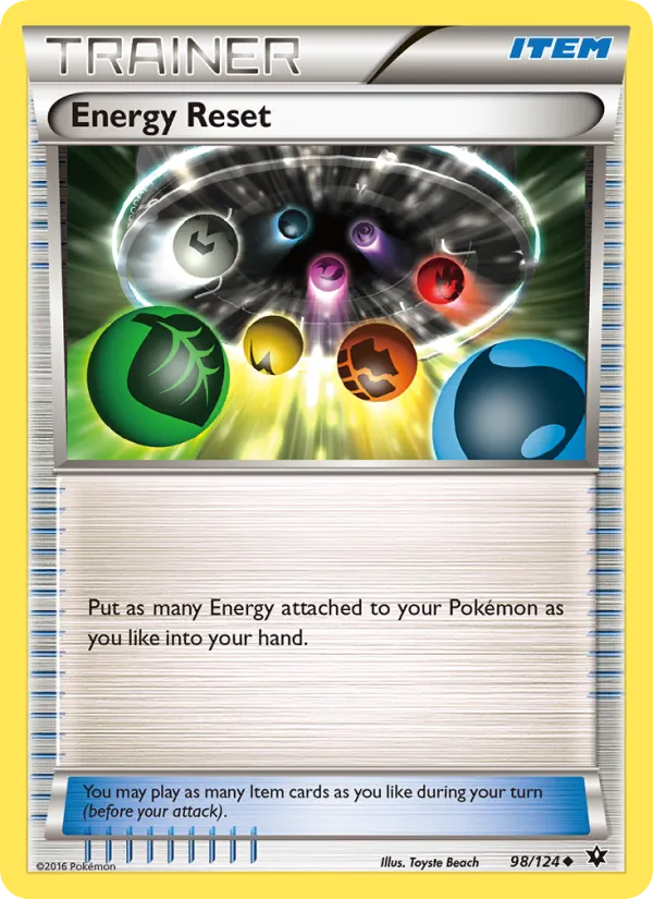 Energy Reset card from Fates Collide, number 98/124