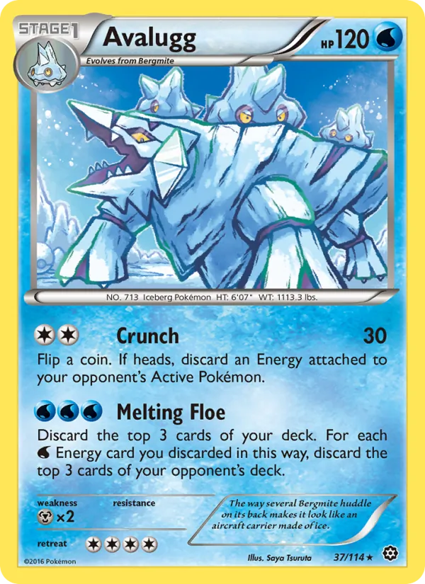 Avalugg card from Steam Siege, number 37/114