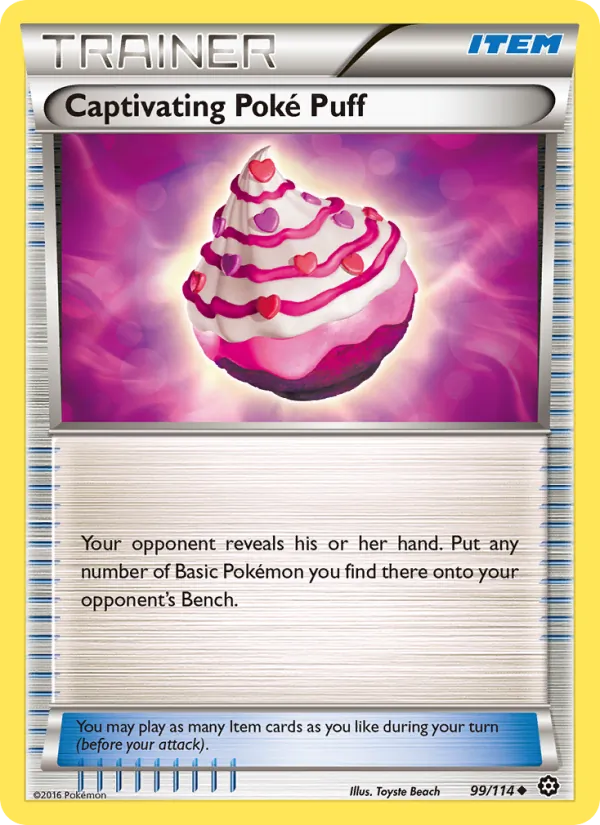 Captivating Poké Puff card from Steam Siege, number 99/114