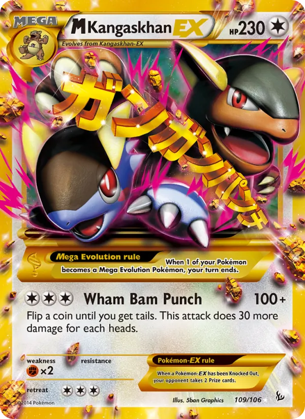 Kaart M Kangaskhan EX uit Flashfire, nummer 109/106