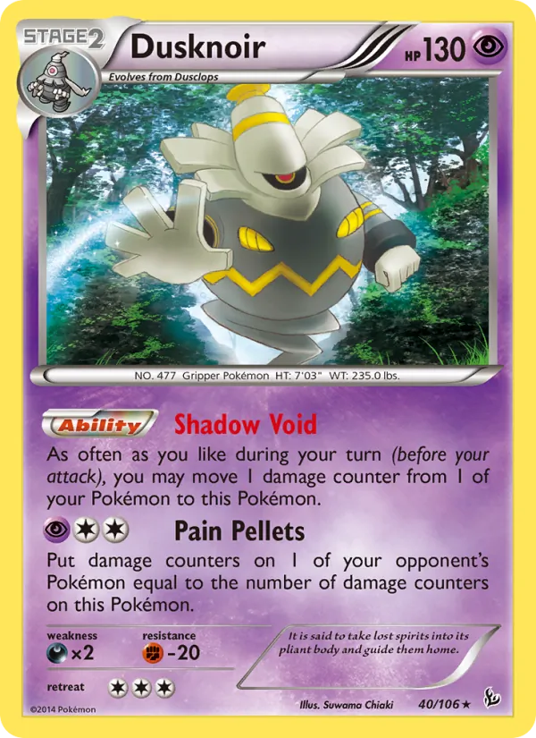 Kartu Dusknoir dari Flashfire, nomor 40/106