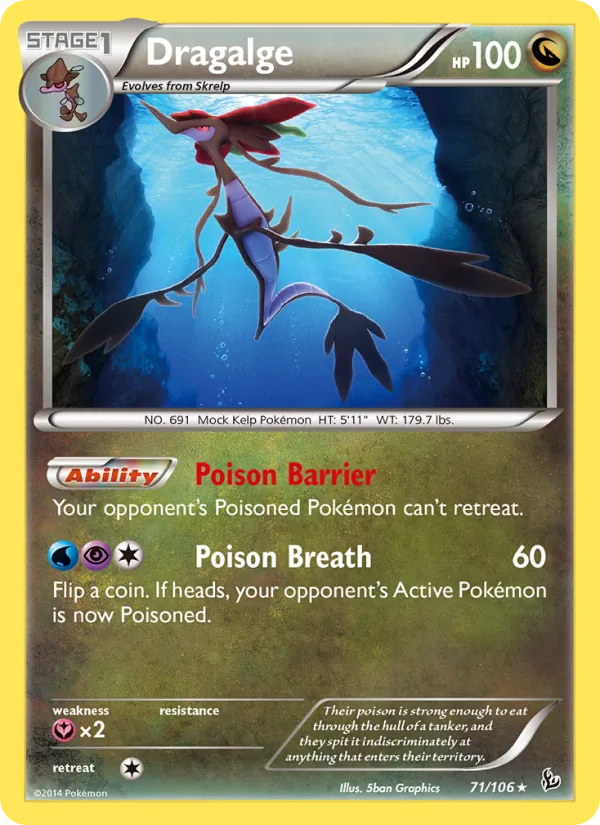Kartu Dragalge dari Flashfire, nomor 71/106