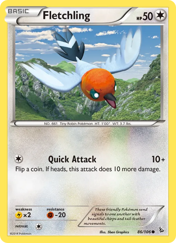 Kartu Fletchling dari Flashfire, nomor 86/106
