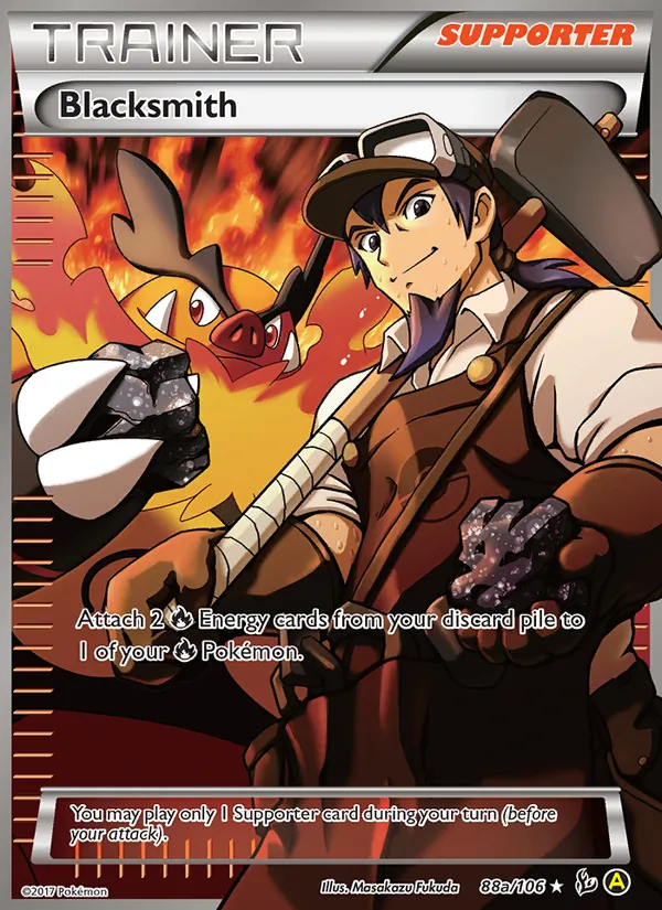 Kartu Blacksmith dari Flashfire, nomor 88a/106