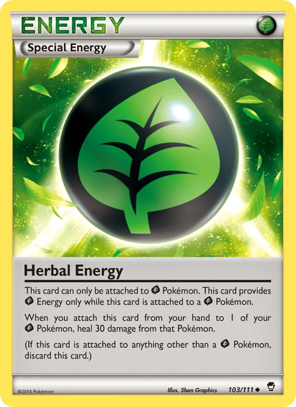 Kartu Herbal Energy dari Furious Fists, nomor 103/111