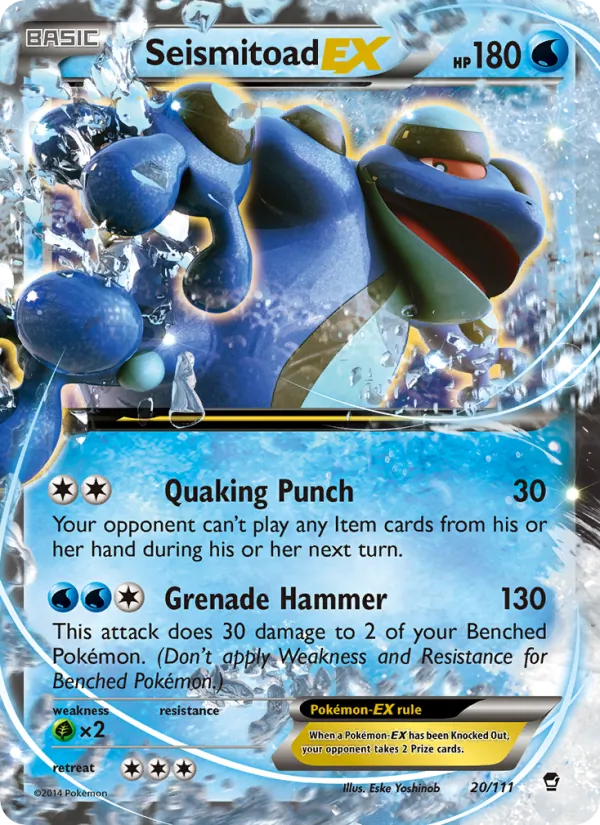 Kaart Seismitoad EX uit Furious Fists, nummer 20/111