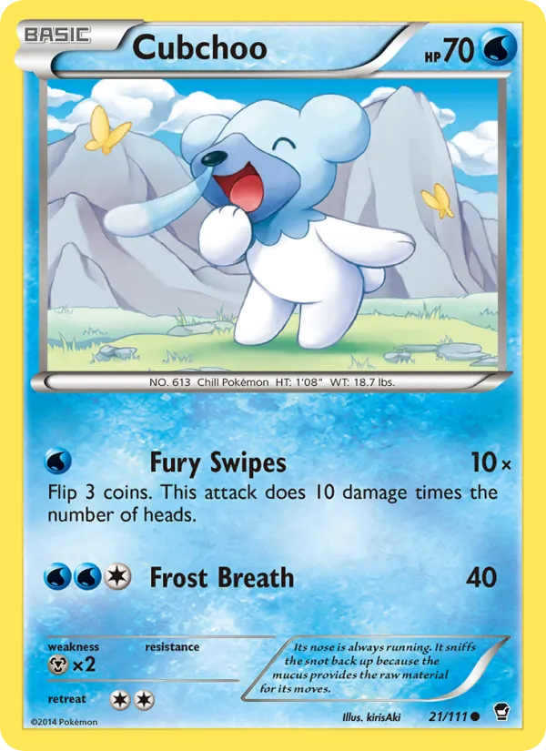 Kartu Cubchoo dari Furious Fists, nomor 21/111