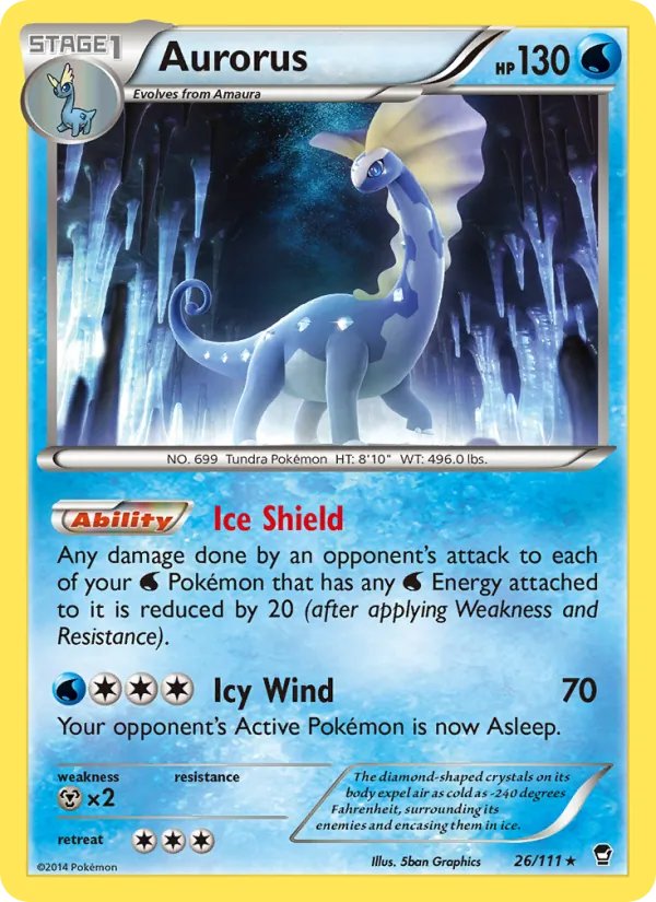 Aurorus card from Furious Fists, number 26/111
