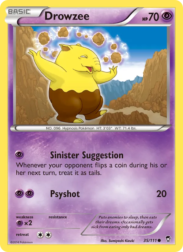 Kartu Drowzee dari Furious Fists, nomor 35/111