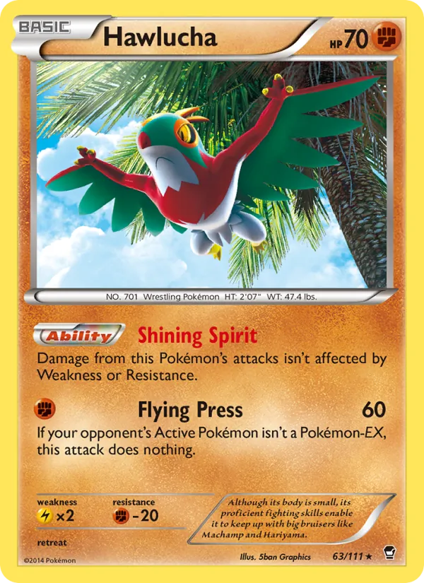Kartu Hawlucha dari Furious Fists, nomor 63/111