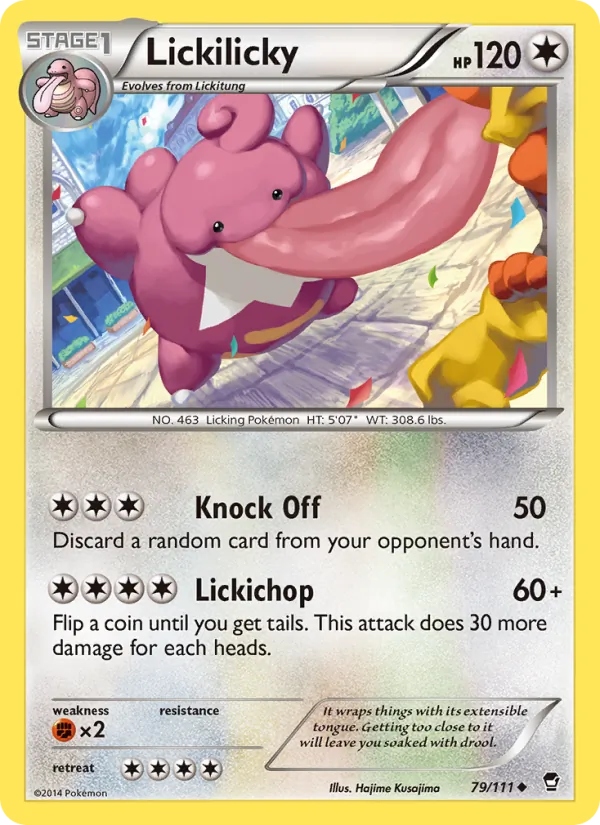 Kartu Lickilicky dari Furious Fists, nomor 79/111