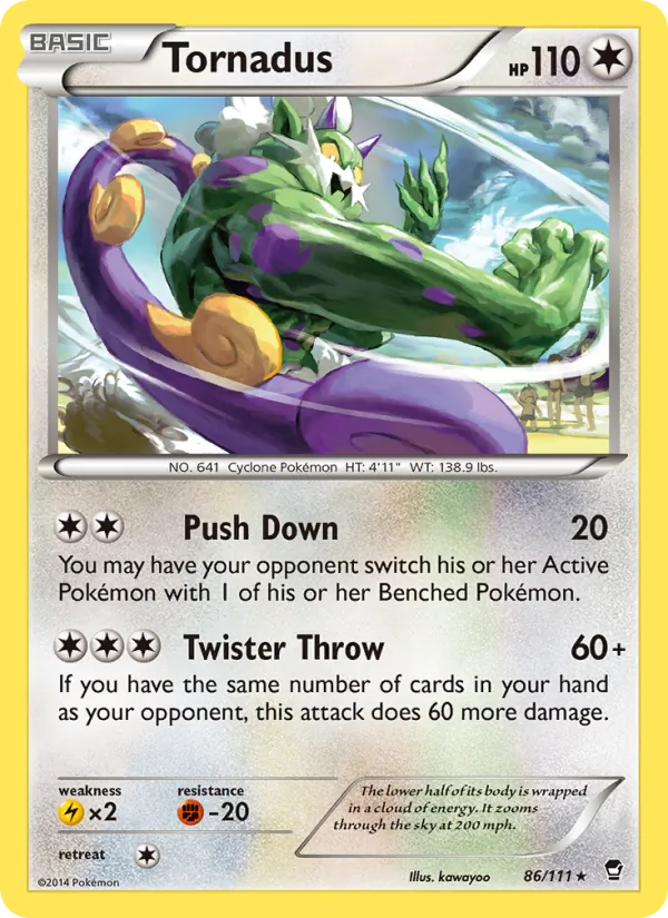 Kaart Tornadus uit Furious Fists, nummer 86/111