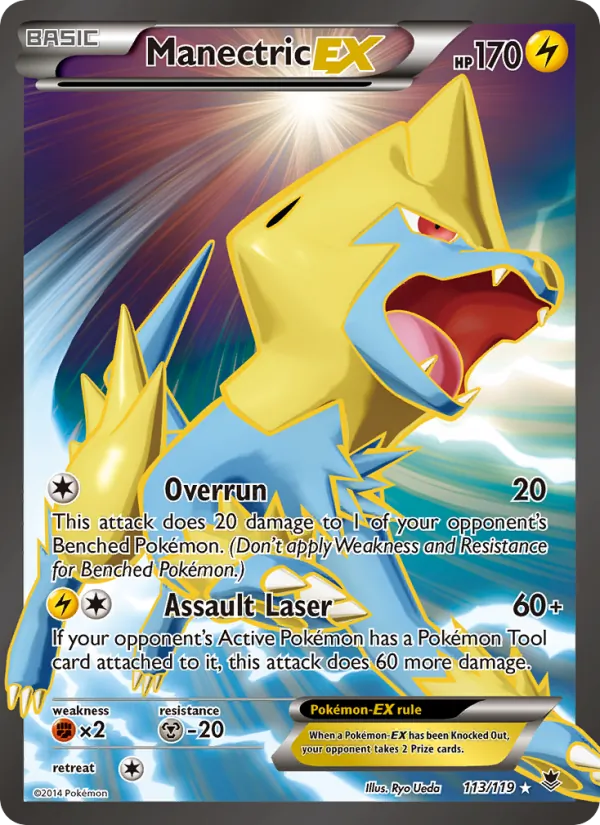 Kartu Manectric EX dari Phantom Forces, nomor 113/119