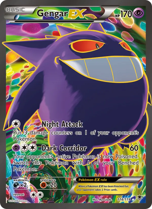 Kartu Gengar EX dari Phantom Forces, nomor 114/119