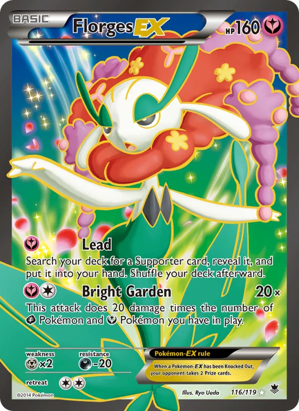 Kartu Florges EX dari Phantom Forces, nomor 116/119
