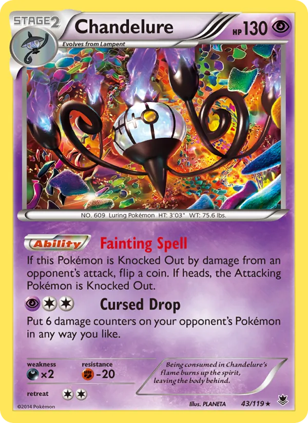Kartu Chandelure dari Phantom Forces, nomor 43/119