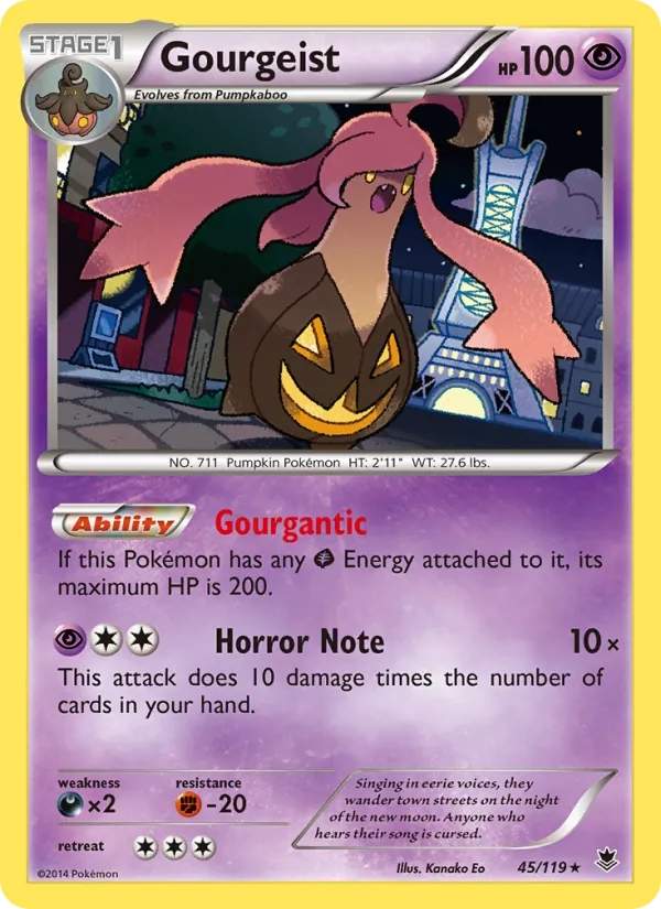 Gourgeist card from Phantom Forces, number 45/119