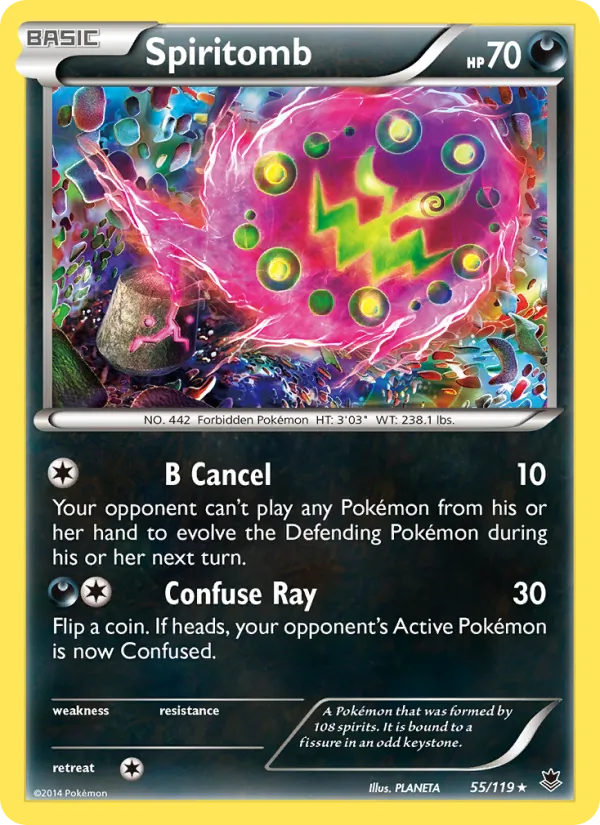 Spiritomb card from Phantom Forces, number 55/119