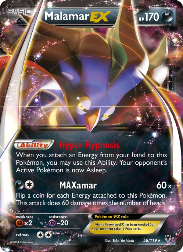 Kartu Malamar EX dari Phantom Forces, nomor 58/119