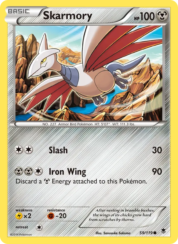 Kartu Skarmory dari Phantom Forces, nomor 59/119