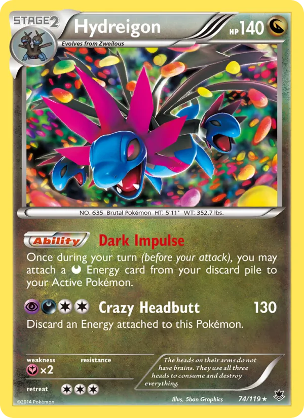 Kartu Hydreigon dari Phantom Forces, nomor 74/119