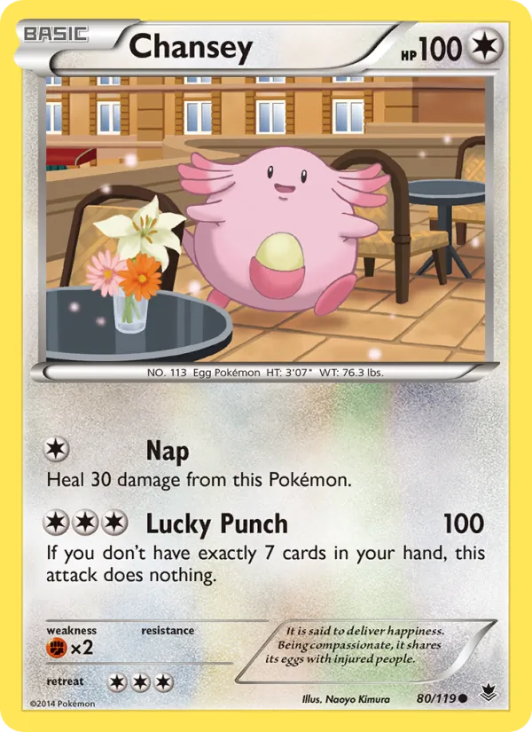 Kaart Chansey uit Phantom Forces, nummer 80/119