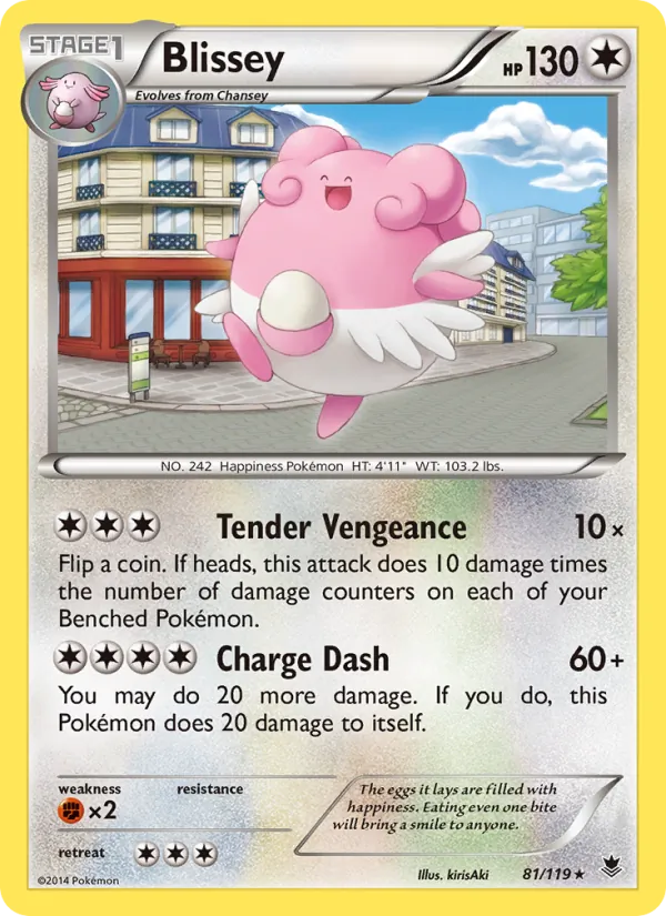 Kartu Blissey dari Phantom Forces, nomor 81/119