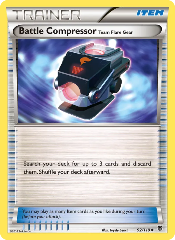 Battle Compressor Team Flare Gear card from Phantom Forces, number 92/119