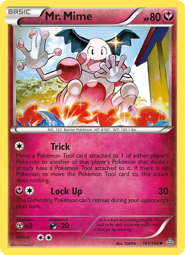 Kaart Mr. Mime uit Primal Clash, nummer 101/160