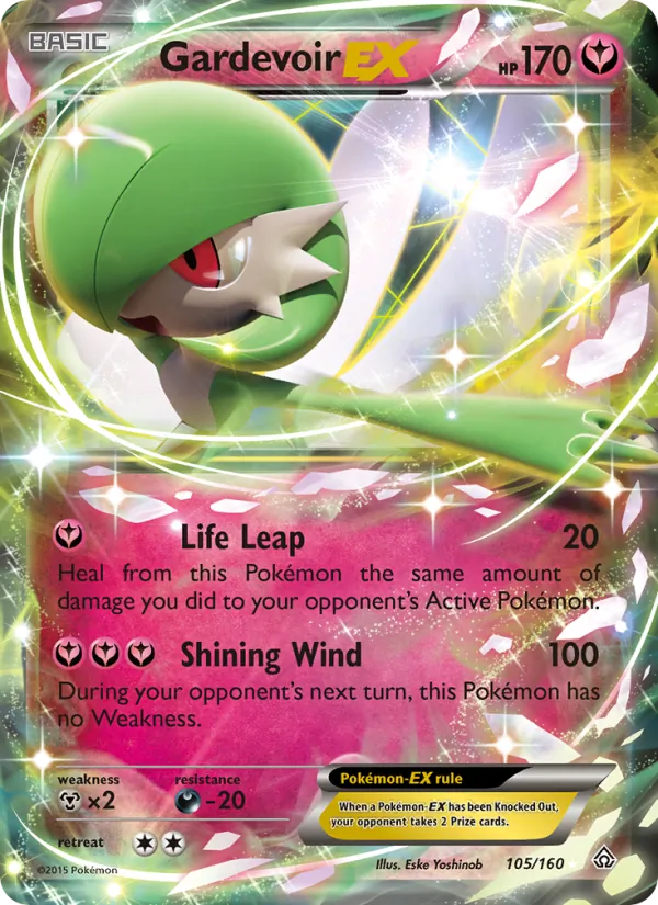 Kartu Gardevoir EX dari Primal Clash, nomor 105/160