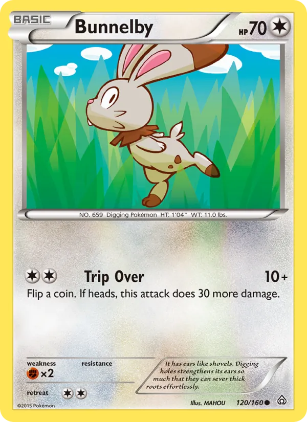 Kartu Bunnelby dari Primal Clash, nomor 120/160